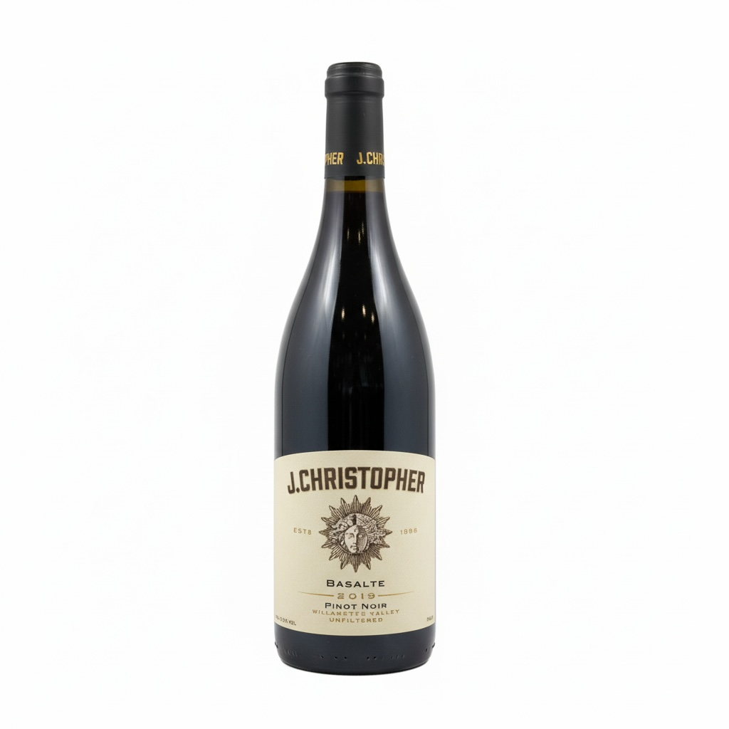 J.Christopher, Basalte Pinot Noir, 2019, Willamette Valley-Oregon, États Unis, 0.75 Rouge