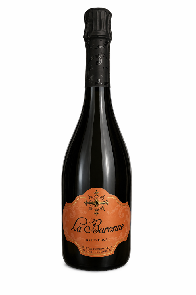 Château Bon Baron, La Baronne Brut Rosé, 2021, Crémant de Wallonie, Belgique, 0.75 Effervescent